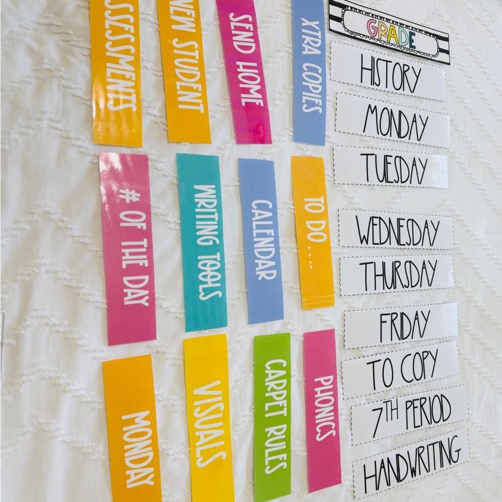 Colorful Classroom Organization Labels Set - Picture 5 of 5